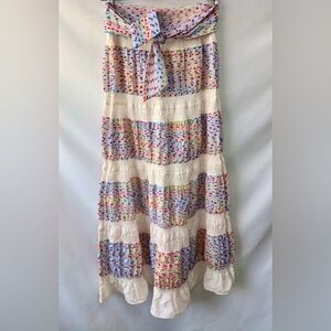 Zara Multicolor Striped Maxi Skirt